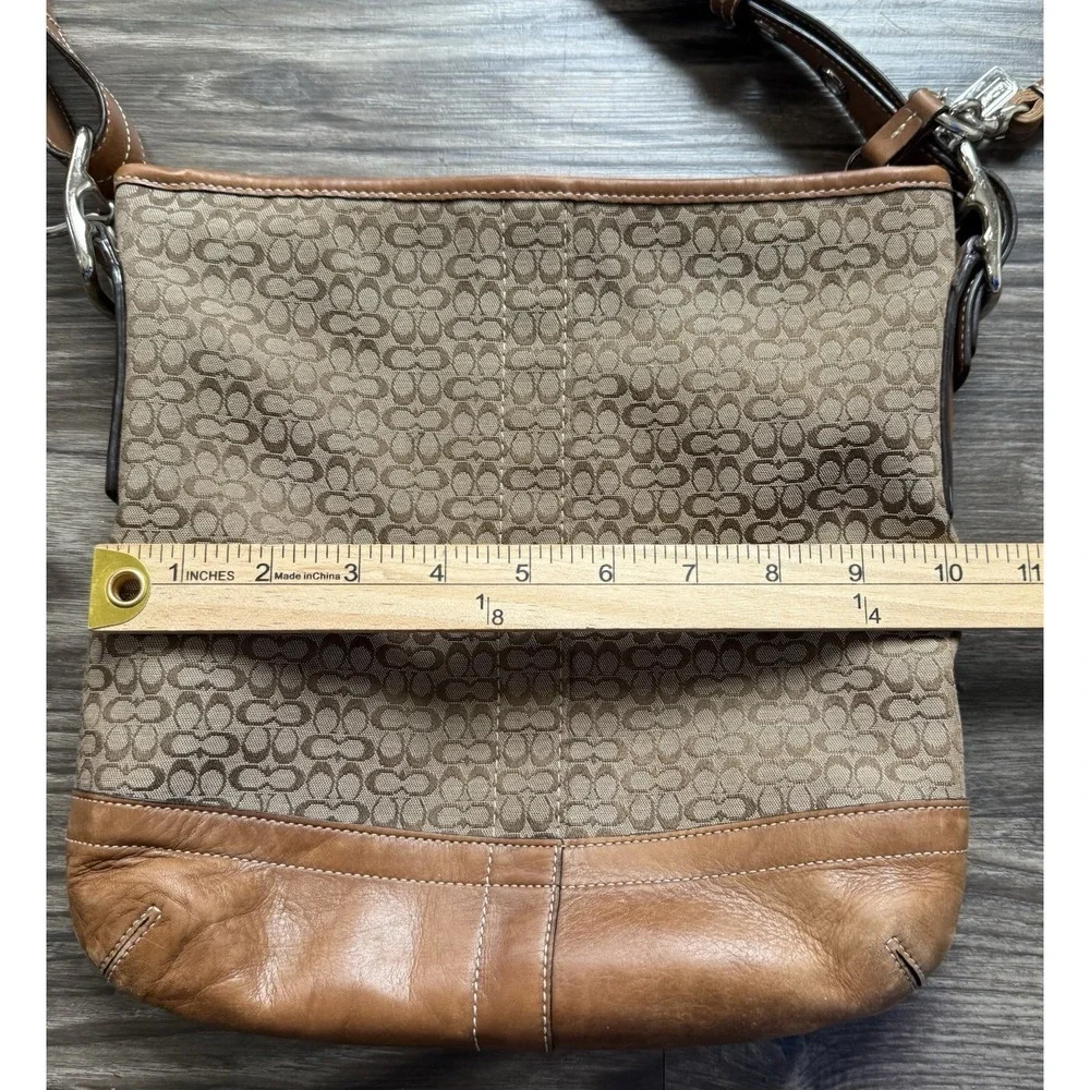 Vintage 2000s Y2K Coach Signature C Jacquard Purse Hobo Bag Old Money Clean Girl